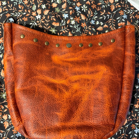 Go Forth Goods Small Celeste LTD Tangerine Bison Leather W/ Mocha Leather Trim - Picture 2 of 13